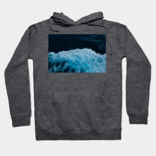 Deep Blue Ocean Waves Hoodie